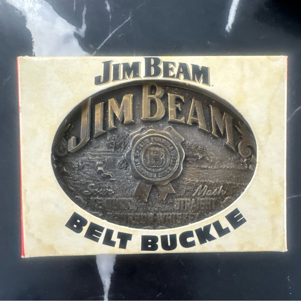 Jim Beam Bronze Belt Buckle